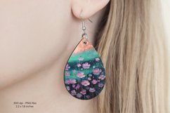 Floral Earrings Png  Flower Teardrop Earrings Sublimation