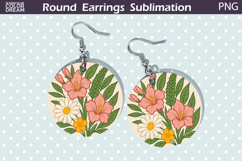 Daisy Round Earrings | Vintage Flowers Earrings Product Image 1