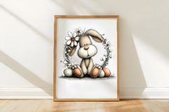 Floral Easter Bunny Clipart Product Image 3