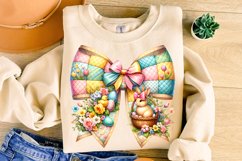 Easter Coquette Bow PNG, Easter Bunny PNG, Happy Easter PNG Product Image 1