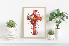 Floral Easter Cross Clipart Product Image 2