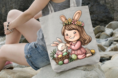 Floral Easter Girl Dream Clipart Product Image 3