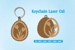 Easter Keychain Laser Cut SVG Product Image 5