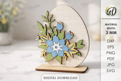 3D Floral Easter Decors Bundle Laser Cut. Stand Decor SVG Product Image 8