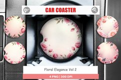 Car Coaster Floral Product Image 1