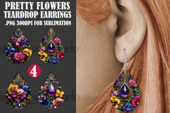Floral Teardrop Earring, Pretty Flowers Earring Designs, s1 Product Image 1
