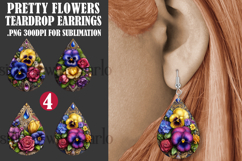 Floral Teardrop Earring, Pretty Flowers Earring Designs, s2 Product Image 1