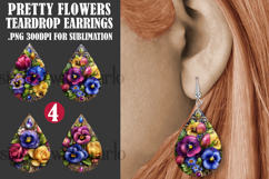 Floral Teardrop Earring, Pretty Flowers Earring Designs, s3 Product Image 1