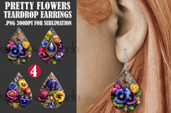 Floral Teardrop Earring, Pretty Flowers Earring Designs, s4 Product Image 1