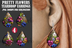 Floral Teardrop Earring, Pretty Flowers Earring Designs, s5 Product Image 1
