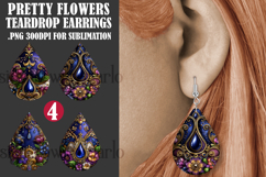 Floral Teardrop Earring, Pretty Flowers Earring Designs, s7 Product Image 1