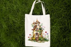 Watercolor Floral Fairy House Clipart Bundle Product Image 6