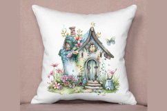 Watercolor Floral Fairy House Clipart Bundle Product Image 3