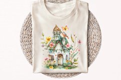 Watercolor Floral Fairy House Clipart Bundle Product Image 2