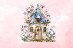 Watercolor Floral Fairy House Clipart Bundle Product Image 4