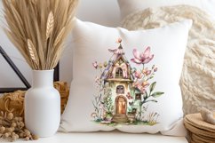 Watercolor Floral Fairy House Clipart Bundle Product Image 5