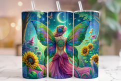 Floral Fairy Tumbler Wrap, Fantasy Forest Tumbler, Mystical Product Image 1