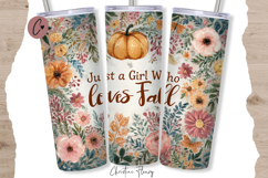 Just a Girl Who Loves Fall Tumbler Wrap PNG Product Image 1
