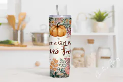 Just a Girl Who Loves Fall Tumbler Wrap PNG Product Image 2