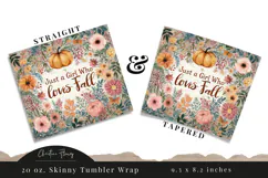 Just a Girl Who Loves Fall Tumbler Wrap PNG Product Image 3