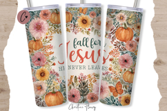Fall For Jesus Tumbler Wrap PNG Product Image 1