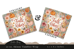 Fall Vibes Tumbler Wrap PNG Product Image 3