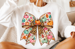 Floral Fall Pumpkin Coquette Png Product Image 2