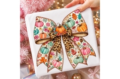 Floral Fall Pumpkin Coquette Png Product Image 3