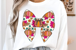 Floral Fall Pumpkin Coquette Png Product Image 2