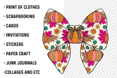 Floral Fall Pumpkin Coquette Png Product Image 3