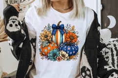 Floral Fall Pumpkin Png, Preppy Pumpkin Coquette Png Product Image 2