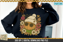 Floral Fall Pumpkin is a professional design that is available at 300dpi PNG to use for Sublimation, iron-on transfer, DTG Printing and normal printing.