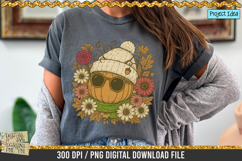 Floral Fall Pumpkin is a professional design that is available at 300dpi PNG to use for Sublimation, iron-on transfer, DTG Printing and normal printing.