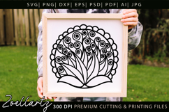 Flower Illustration Abstract Floral SVG Zentangle T-shirt Product Image 2