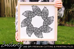 Flower Illustration Floral Mandala SVG PNG EPS DXF Cut File Product Image 2