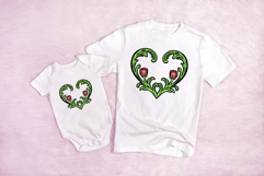 Floral Fauna Heart Wreath Flower Graphic Clipart PNG Product Image 2