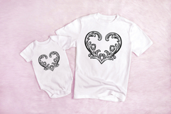 Floral Fauna Heart Wreath Flower Graphic Clipart PNG Product Image 3