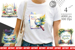Floral Reading Quotes Sublimation Product Image 1