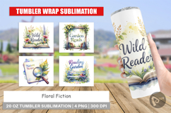 Floral Reading Quotes Tumbler Product Image 1