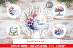 Floral Reading Quotes Wind Spinner Product Image 1