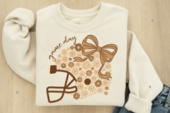 Floral Football Helmet PNG, Retro Football png, Football Product Image 5
