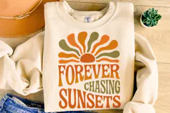 Forever Chasing Sunsets PNG, Retro Summer PNG, Beach PNG Product Image 4