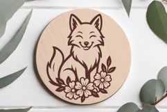 Floral Fox SVG Bundle | 33 Flower Monoline Fox Cut Files Product Image 10