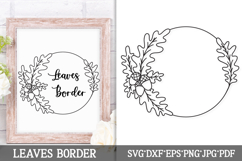 Oak Leaves and Acorns Wreath SVG | Autumn Circle Frame SVG Product Image 1