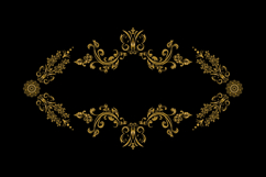 Floral frame art luxury gold wreath decorative concept Product Image 2