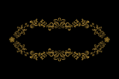 Floral frame art luxury gold wreath decorative graphic Product Image 1