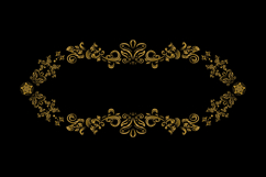 Floral frame art luxury gold wreath decorative graphic Product Image 2