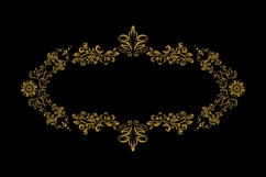 Floral frame art luxury gold wreath decorative vector Product Image 1