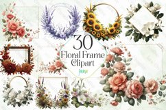 Floral Frame Sublimation Bundle Product Image 1