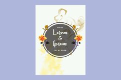 Floral frame background with watercolor space concept Product Image 2